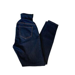 Indigo Blue Women Mid-Rise Stretchy Maternity Denim Jeans With Elastic Waistband